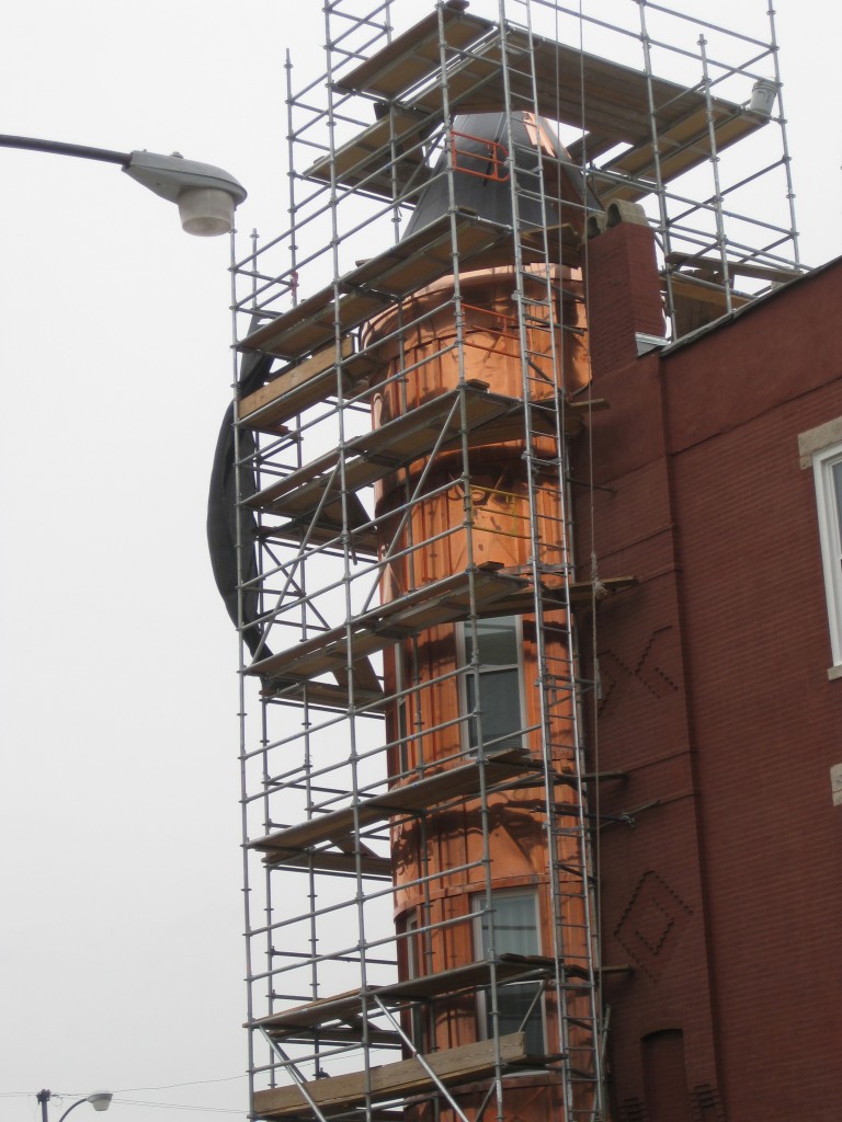 Copper Bay Tower Replacement, Scaffolding