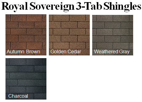 Asphalt Shingle Color Chart